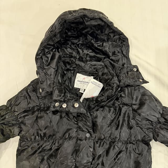 Urban Republic Black Camo Puffer Jacket Detachable Hood (Size M)