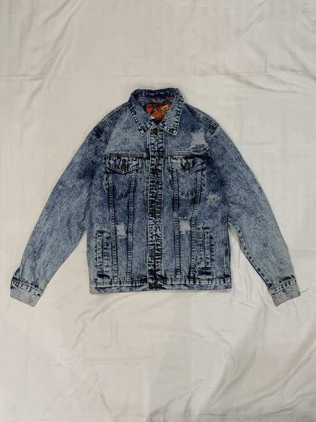 Rolling Paper Distressed Denim Jacket size (S/XS)
